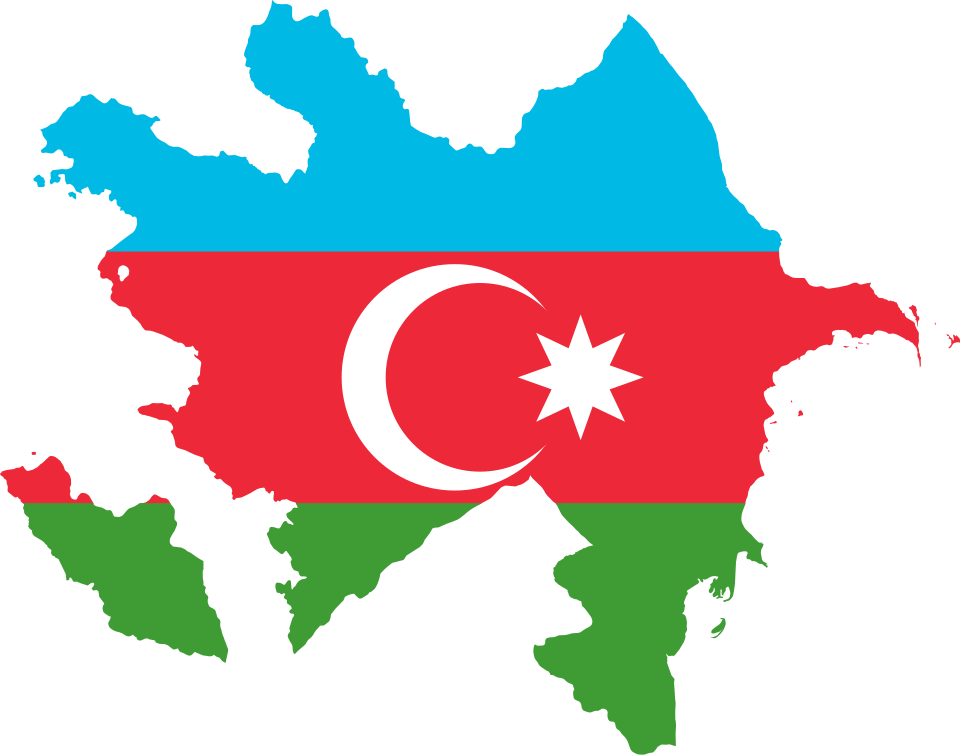 Fayl:Flag-map of Azerbaijan.svg
